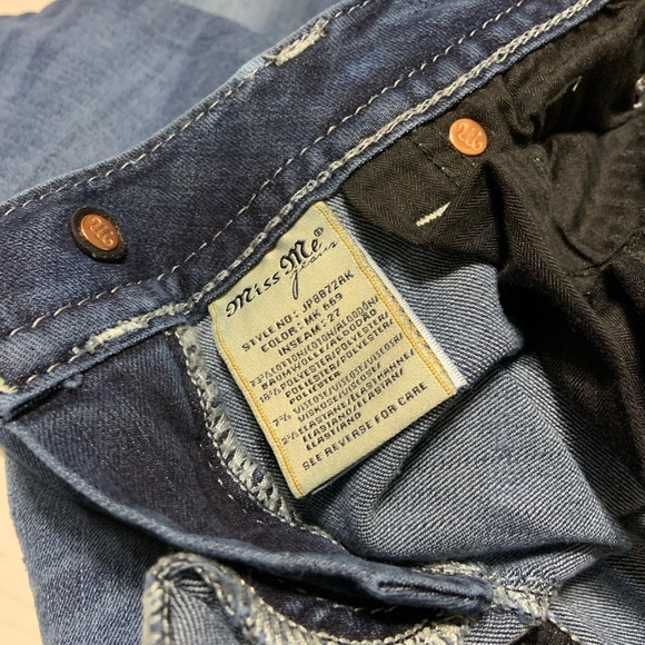 Miss Me Ankle Skinny Signature Jeans with Embellished Back size 27 - Picture 9 of 10